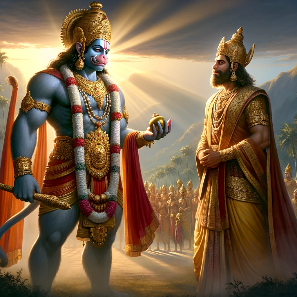 Hanuman Relates Rama’s Exploits to Bharata
